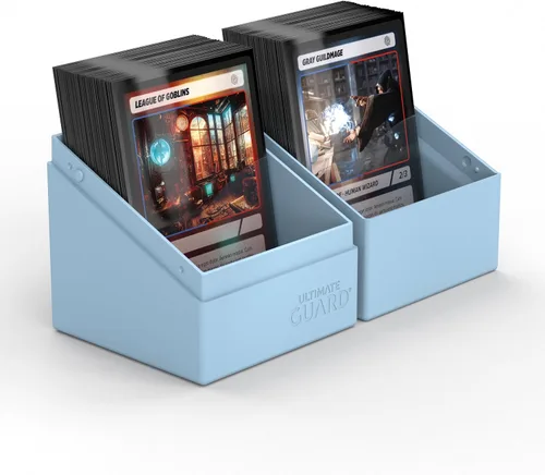Miniatura 6 de Ultimate Guard Boulder Solid 100+, Estuche para Mazo para 100 Cartas TCG con Doble Funda, Azul Bebé, Almacenamiento Seguro y Duradero