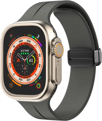 Miniatura 25 de Banda magnética compatible con Apple Watch de 38mm 40mm 41mm 42mm 44mm 45mm 46mm 49mm, mujeres y hombres, correa deportiva de silicona compatible