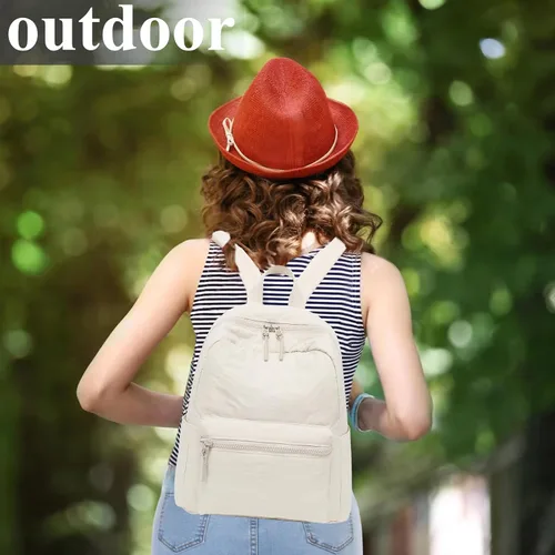 Miniatura 4 de LEDAOU Mini mochila para niñas, bonita mochila pequeña para mujeres, adolescentes, niños, escuela, viajes, bolso de hombro, beige, dorado