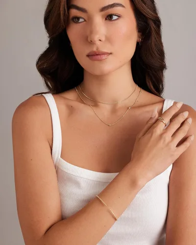 Miniatura 4 de PAVOI Pulsera chapada en oro de 14 quilates con circonita cúbica Elegantes pulseras de circonita cúbica para mujer