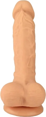Miniatura 3 de Pene de silicona realista de 8 pulgadas con ventosa, consolador, Piel, 1, 1 Carne
