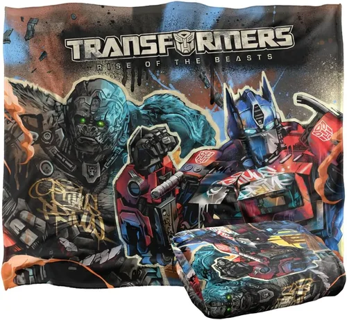 Miniatura 7 de Transformers: Rise of The Beasts - Manta de 36 x 58 pulgadas Optimus Prime Primal Mural Silky Touch Super Soft