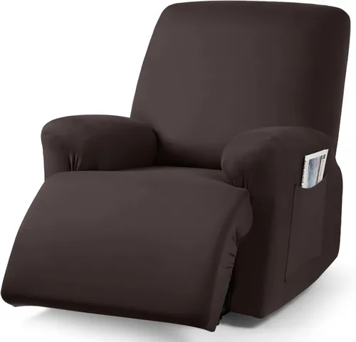 Miniatura 19 de TAOCOCO Funda para sofá reclinable, 3 piezas de fundas de tela de poliéster elástica para sofá reclinable de 3 asientos, protector de muebles suave