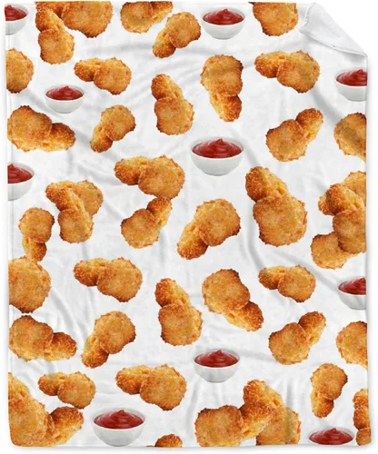 Miniatura 42 de Manta de Chips de Nachos para Otoño Invierno Primavera Todas las Estaciones Cálida Mullida 50x40 pulgadas para Pequeños Microfelpa Ligera Térmica