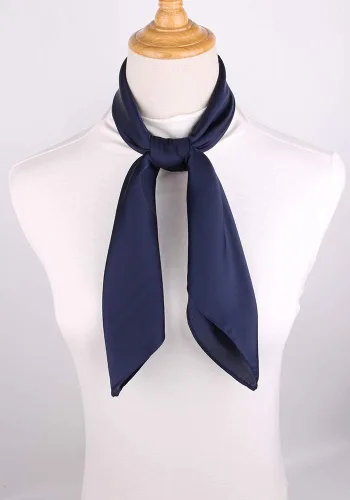 Miniatura 41 de Conjunto de bufanda de poliéster de gasa cuadrada de satén suave y grande para mujer, cuello de cabeza, multiuso, colores sólidos disponibles