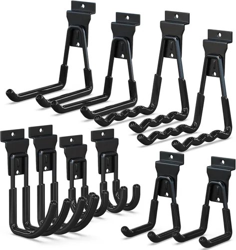 Miniatura 26 de 3-H, accesorios para pared de listones de 18 piezas, ganchos y perchas de pared de listones de múltiples tamaños, pared de listones resistente