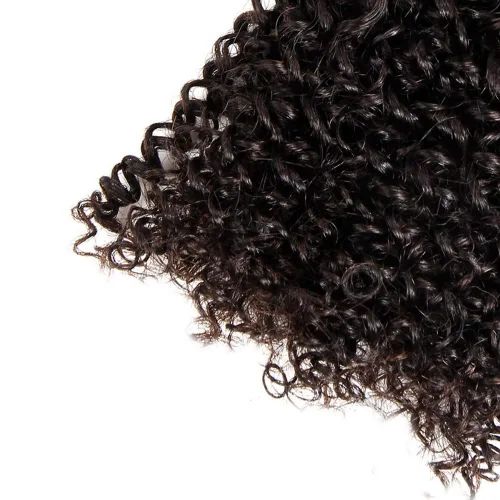 Miniatura 4 de ISEE Hair Extensiones de Cabello Rizado Mongol Grado 9A, Cabello Humano Virgen, Tejido de Cabello de 3 Manojos de Cabello Virgen Rizado, Extensiones