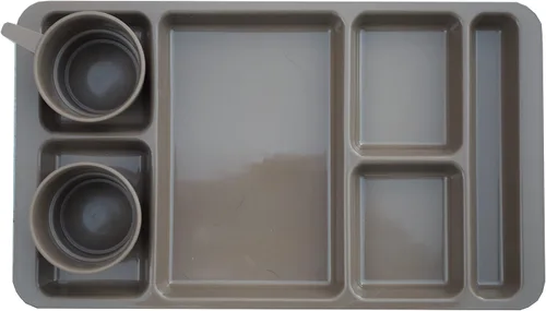 Miniatura 6 de Bandeja de campamento - Bandeja de comida de 3 piezas con taza y tazón sin BPA, fabricada en Estados Unidos
