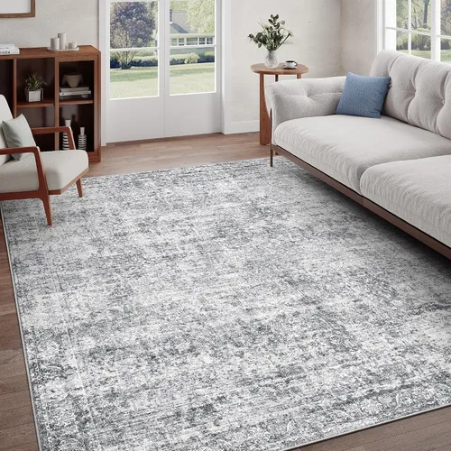 Miniatura 9 de Rugland Alfombras de Área 8x10 - Alfombra Lavable Resistente a las Manchas, Alfombras con Respaldo Antideslizante para Sala de Estar, Alfombras