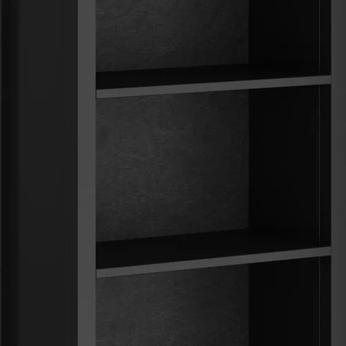 Miniatura 9 de SIMPLIHOME Estantería artesanal de madera maciza de 72 pulgadas de alto y 5 estantes en color negro, almacenamiento contemporáneo para sala