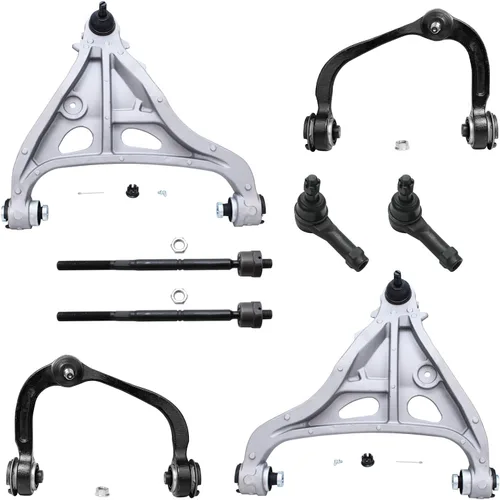 Miniatura 311 de Detroit Axle - Kit de brazos de control de extremo delantero de 8 piezas para Dodge Dakota 00-04, Durango 00-03, 4 brazos de control superior e