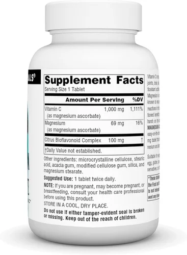 Miniatura 2 de Source Naturals Ascorbato de magnesio, vitamina C no ácida* -1000 mg, 60 tabletas