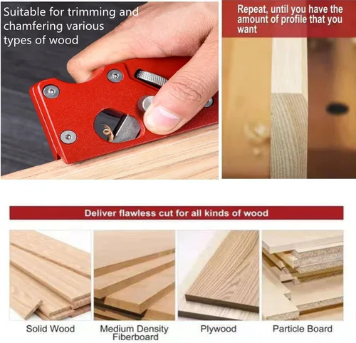 Miniatura 3 de szhdxsy Cepillo de Madera Herramienta de Recorte de Bordes de Carpintero, Adecuada para Biselado Manual y Cepillado de Madera, Recorte de Bordes