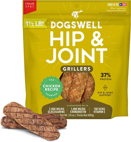 Miniatura 11 de Dogswell Hip & Joint Grillers - Golosinas para perros, pollo, bolsa de 12 onzas