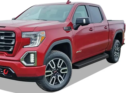 Miniatura 6 de APS Estribos negros compatibles con Chevy Silverado GMC Sierra 1500 2019-2026 Crew Cab y 2500 HD 3500 HD 2020-2026