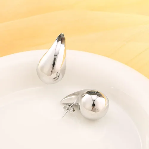 Miniatura 4 de Aretes de lágrima extra grandespequeños para mujer, chapados en oro, huecos, gruesos, hipoalergénicos, ligeros, huecos, aretes de gota de agua