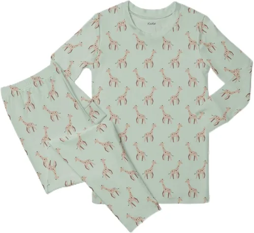 Miniatura 47 de KicKee Pants Conjunto de pijama de manga larga con estampado de piezas