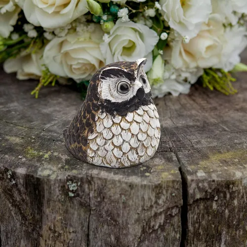 Miniatura 6 de Ocultador de llave de repuesto decorativo para casa de búho sintético, adorno para jardín o patio
