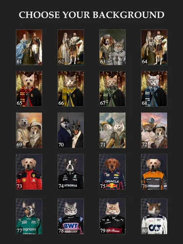 Miniatura 6 de Pintura personalizada para retratos de mascotas de perros y gatos, estilo renacentista sobre lienzo, retrato real de mascotas a partir de la foto