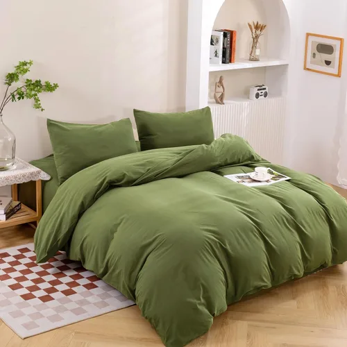 Miniatura 25 de DONEUS Juego de funda de edredón a cuadros 100% algodón lavado como lino súper suave y cómodo, juego de ropa de cama de 3 piezas a cuadros negros