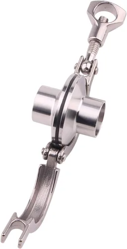 Miniatura 3 de DERNORD Abrazadera triple de acero inoxidable (abrazadera de Trí-Trébol) + 2 piezas de virola de soldadura de tubería sanitaria SUS304 + junta FKM