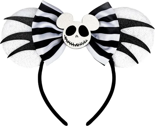 Miniatura 29 de FANYITY - Orejas de ratón, diadema con lentejuelas brillantes para cosplay de ratón para niños, niñas y mujeres, para Halloween y viaje a Disney