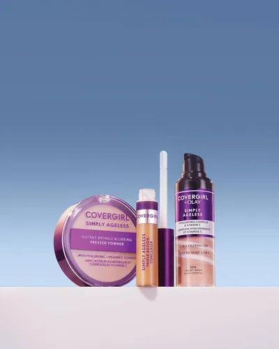 Miniatura 4 de COVERGIRL Simply Ageless - Polvo prensado difuminador instantáneo antiarrugas, Tawny, 0.39 onzas. Leonado