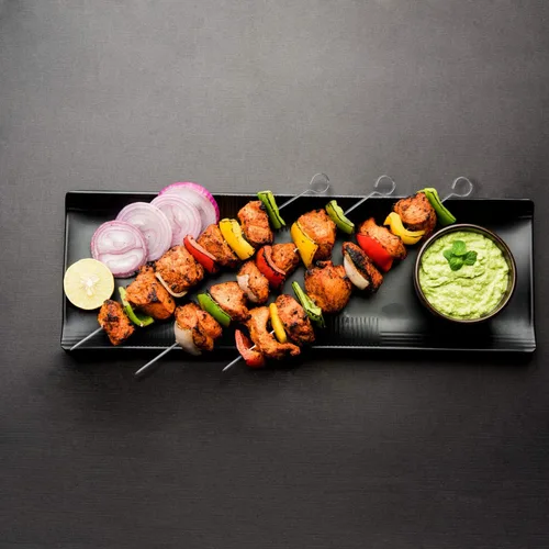 Miniatura 4 de Blue Donuts Paquete de 24 brochetas Kabob para asar a la parrilla de 12 pulgadas, accesorios para parrilla de barbacoa, acero inoxidable, paquete
