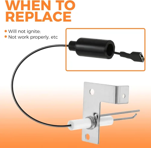Miniatura 6 de 93868 Reemplazo del encendedor del calentador de agua para RV, electrodo de chispa y sensor, reemplazo de reparación de encendido de 2 puntas