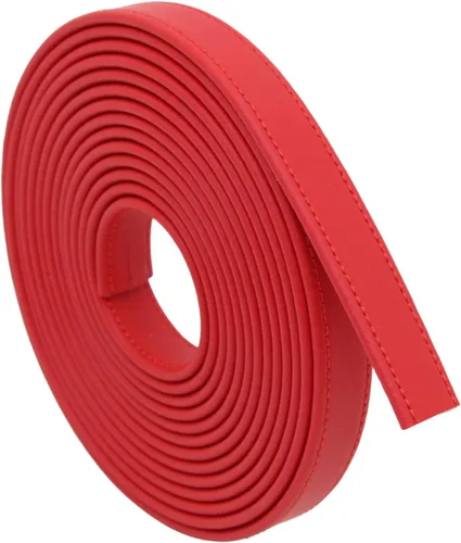 Miniatura 18 de lalatia Correas de cuero sintético cosidas para manualidades, tiras de cuero con costuras de 1/2 pulgada de ancho, 2 yardas de largo, color negro
