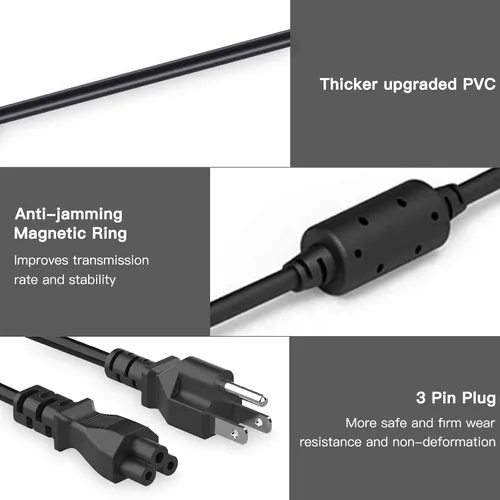 Miniatura 4 de SiKER Cargador USB C Chromebook de 45 W compatible con HP Chromebook x360 14 11 G5 G6 G8 EE 14-ca051wm, Lenovo ThinkPad T480 c330 100e 300e, Dell