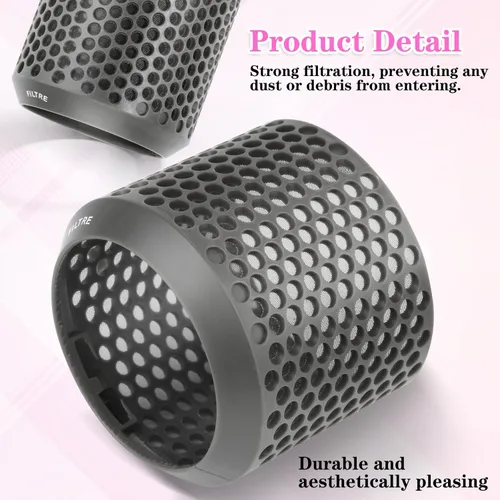 Miniatura 4 de Reemplazo de la cubierta del filtro exterior para Dyson Airwrap Hair Styler HS01 HS05 HS08 Modelos Filtro externo Filtro magnético Jaula piezas