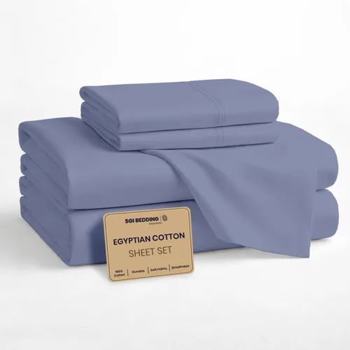 Miniatura 28 de SGI bedding Sábanas 100% algodón egipcio tamaño individual – Sábanas refrescantes, ropa de cama blanca suave y transpirable, ropa de cama de lujo