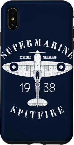 Miniatura 12 de iPhone 12 Pro Max Spitfire RAF Británico WW2 Fighter Aviation Case Supermarine Aviation