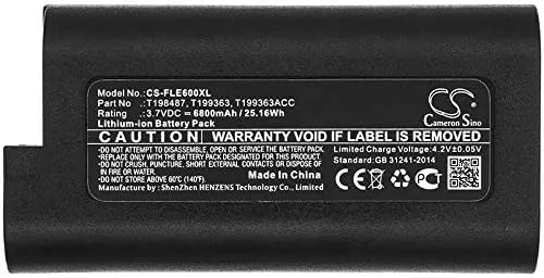 Miniatura 5 de Cameron Sino - Batería para Flir E33, E40, E40bx, E50, E50bx, E60, E60bx, E63 PN: Flir T198487, T199363, T199363ACC 6800mAh / 25.16Wh