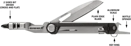 Miniatura 2 de Gerber Gear Armbar Slim Drive Cuchillo de bolsillo EDC multiherramienta con destornillador, abrebotellas, ónix