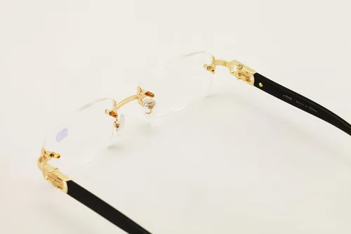 Miniatura 4 de Lector de gafas de lectura de moda de diseñador rectangular sin montura para hombre