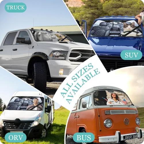 Miniatura 7 de Parasol personalizado para parabrisas de automóvil, diseño personalizado de tu imagen, foto, logotipo, texto, visera solar personalizada