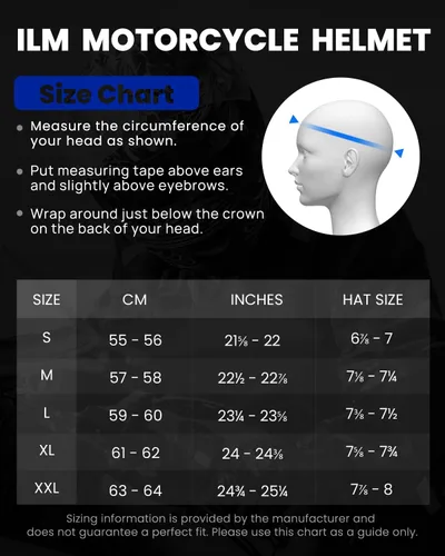 Miniatura 6 de ILM MIPS Casco de Moto Cara Completa con Inserción Pinlock, Doble Visera Antiniebla, para Carreras, para Hombres y Mujeres, Certificado DOT