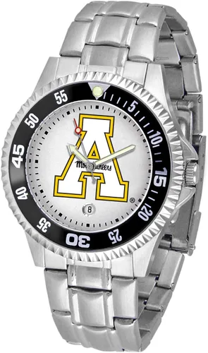 Miniatura 50 de SunTime Reloj de cuarzo de 1.575 in para hombre, correa de acero inoxidable de 0.787 in, esfera Gameday Tulane ola verde