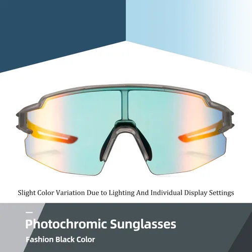 Miniatura 7 de ROCKBROS Gafas de sol deportivas fotocromáticas para hombres y mujeres, protección UV para ciclismo Transparente