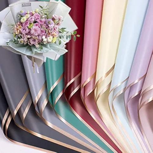 Miniatura 3 de XICHEN 20 hojas/papel de regalo de flores de estilo coreano, impermeable, papel de ramo de floristería, manualidades, papel de regalo ouya, 22.8 x