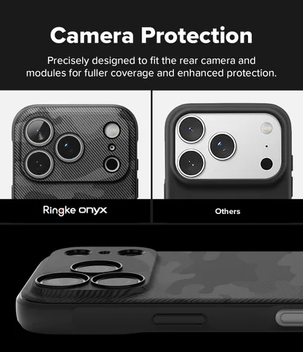 Miniatura 3 de Ringke Onyx - Funda para iPhone 17 Pro, [se siente bien en la mano] resistente al aceite y a la suciedad, cubiertas individuales para lentes