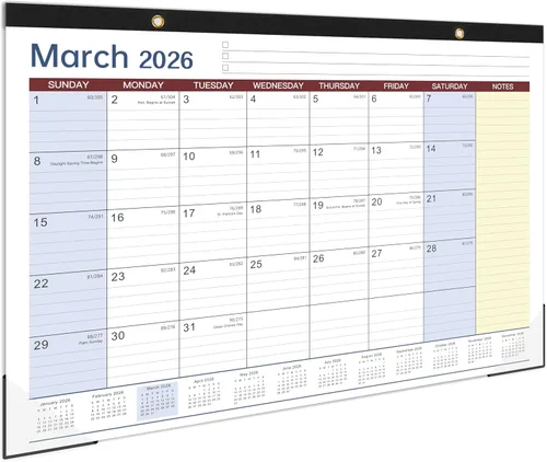 Miniatura 8 de Calendario de escritorio 2026, calendario mensual de escritorio/pared, enero de 2026 a diciembre de 2026, calendario de escritorio 2026, calendario