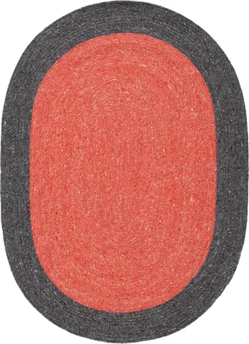Miniatura 2 de SAFAVIEH Braided Collection BRD902Q BRD902Q - Alfombra ovalada de lana reversible hecha a mano para entrada, vestíbulo, sala de estar, dormitorio