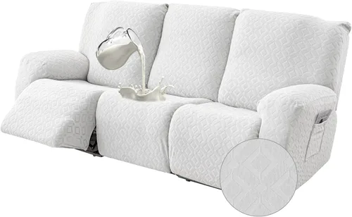 Miniatura 12 de Gennia Funda Impermeable para Sofá Reclinable, Fundas Elásticas para Sofá Reclinable con Bolsillos, Fundas Lavables para Sillón Reclinable Lazy Boy