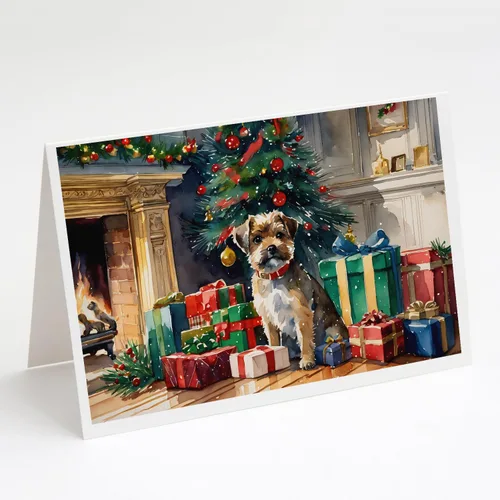 Miniatura 93 de Caroline's Treasures DAC2753GCA7P Paquete de 8 tarjetas de felicitación navideña acogedora de Husky siberiano Tarjetas en blanco con sobres