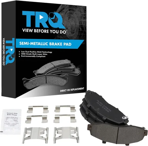 Miniatura 204 de TRQ Pastillas de freno delanteras semi metálicas compatibles con Ford Expedition 2018-2021 F-150 2018-2020 Lincoln Navigator 2018-2022