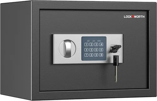 Miniatura 8 de Locksworth Caja de seguridad para el hogar, caja de seguridad de 0.6 pies cúbicos, caja de seguridad digital para dinero, joyas, documentos y armas