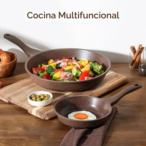 Miniatura 8 de SENSARTE Sartén Antiadherente para Freír, Sartén Antiadherente para Tortilla, Utensilios de Cocina de Piedra Saludable, Sartén de Chef Libre